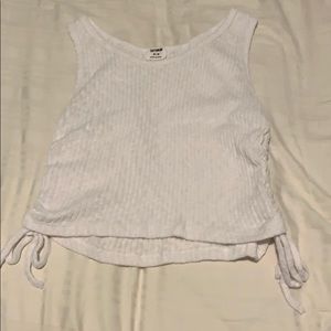 White side scrunch tank top